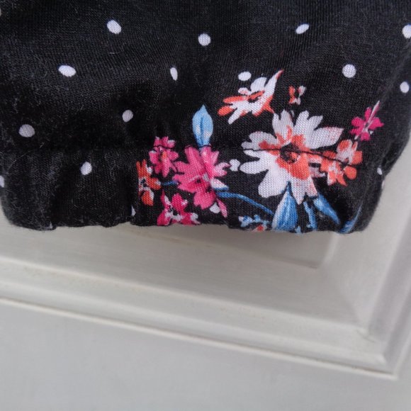 3/$18 Joey B Floral polka dot print cold shoulder jumpsuit boho girls L - Picture 9 of 15